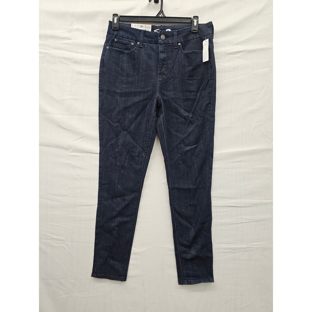 Seven7 Womens Skinny High Rise Jeans Blue Cotton Blend Casual Size 12